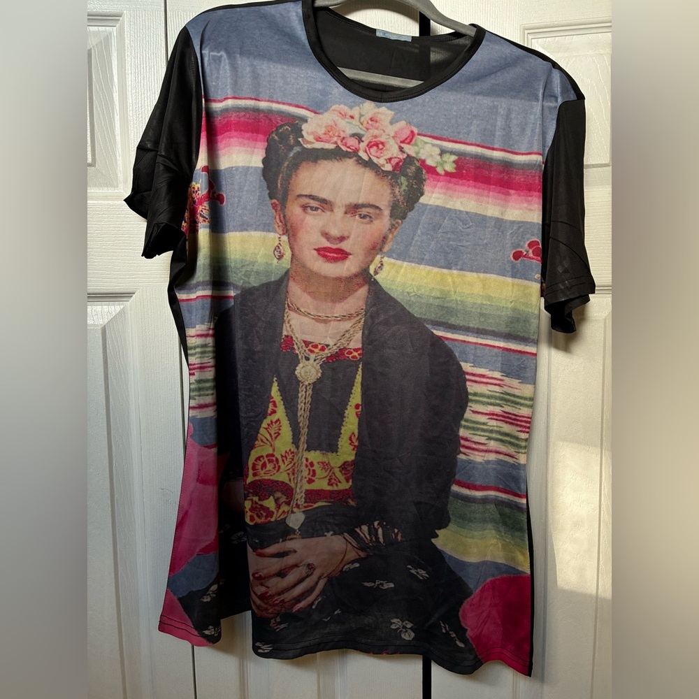 Women's Frida Multicolor Graphic Top, Size 2XL